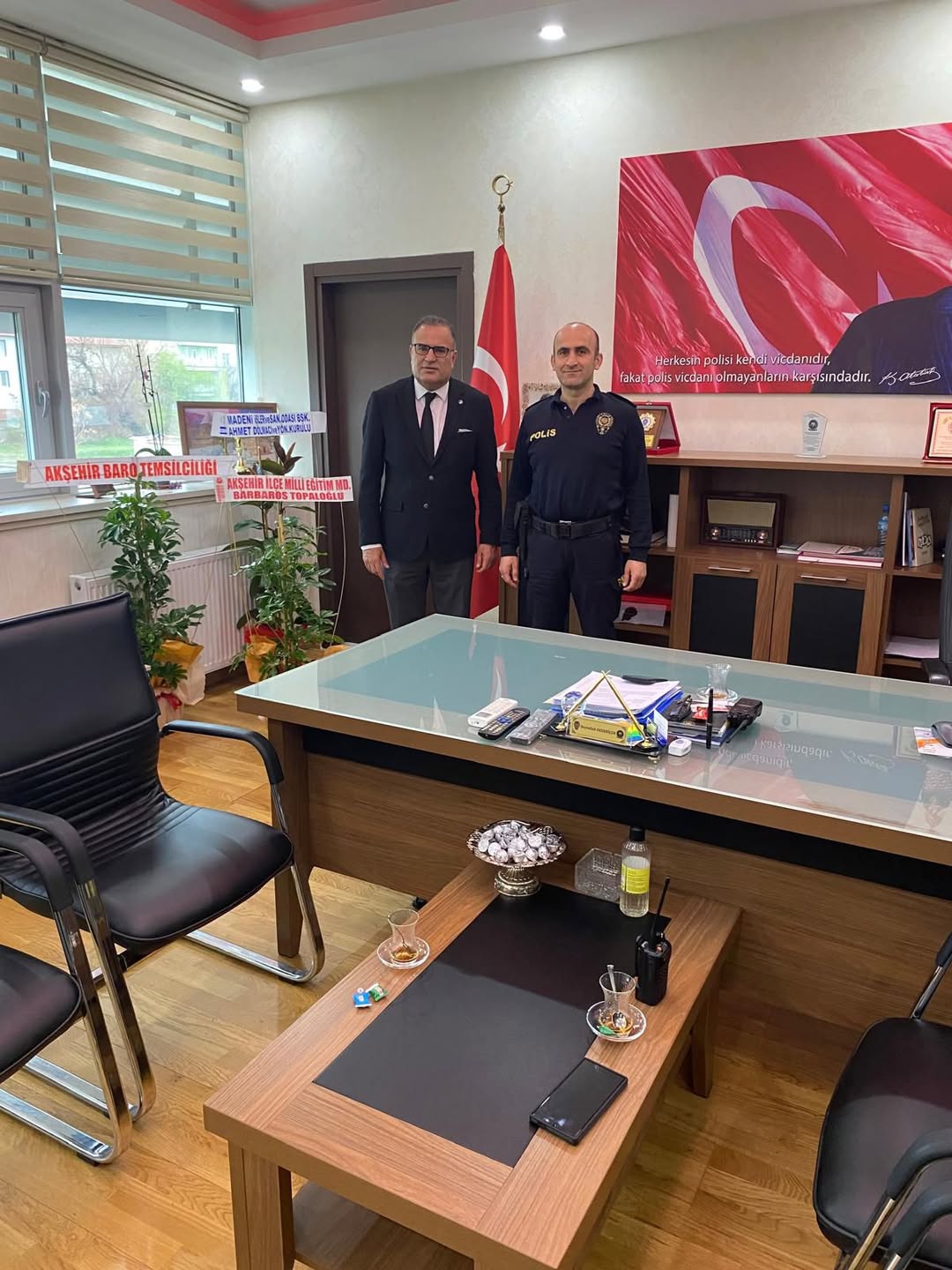 Akşehir'de İlçe Milli Eğitim Müdürü, Polis Haftası'nı Kutladı