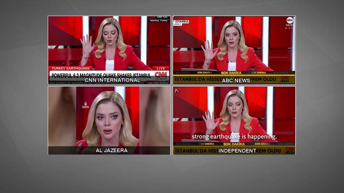 CNN Türk Yayınında Deprem Anı Dünya Basınında