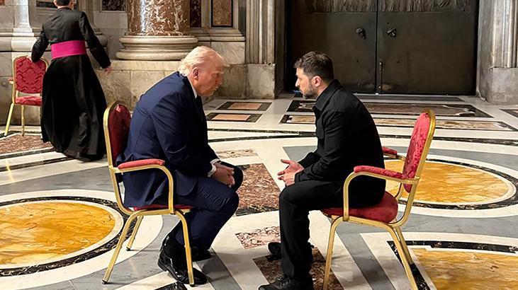 Trump ve Zelenski, Vatikan'da İlk Kez Görüştü