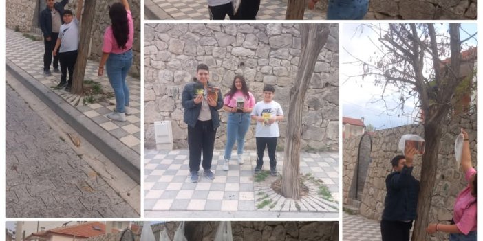 Konya'da Ağaçlara Asılan Kitaplar Okuma Sevinci Yayıldı