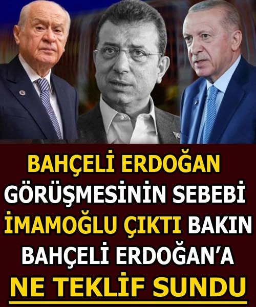 Devlet Bahçeli, İmamoğlu'na Özel Bir Teklifte Bulundu