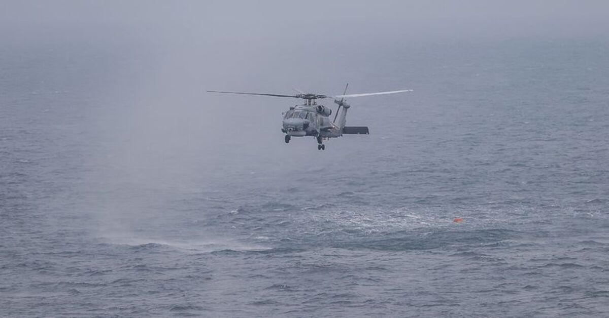 MSB Helikopteri Deniz Kurdu Tatbikatı Sırasında Denize İniş Yaptı