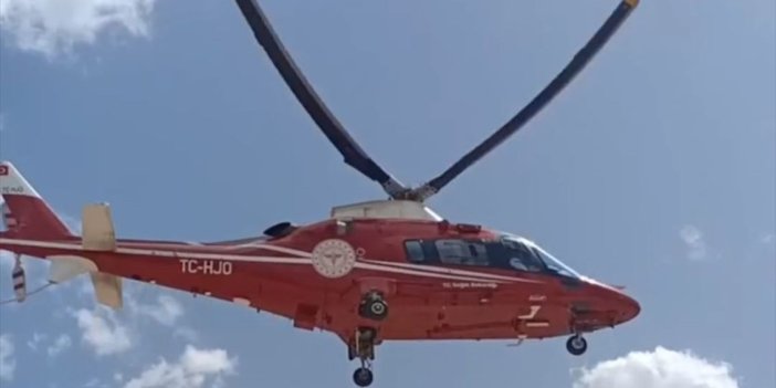 Konya'da Mide Kanaması Geçiren Hasta Ambulans Helikopterle Hastaneye Kaldırıldı