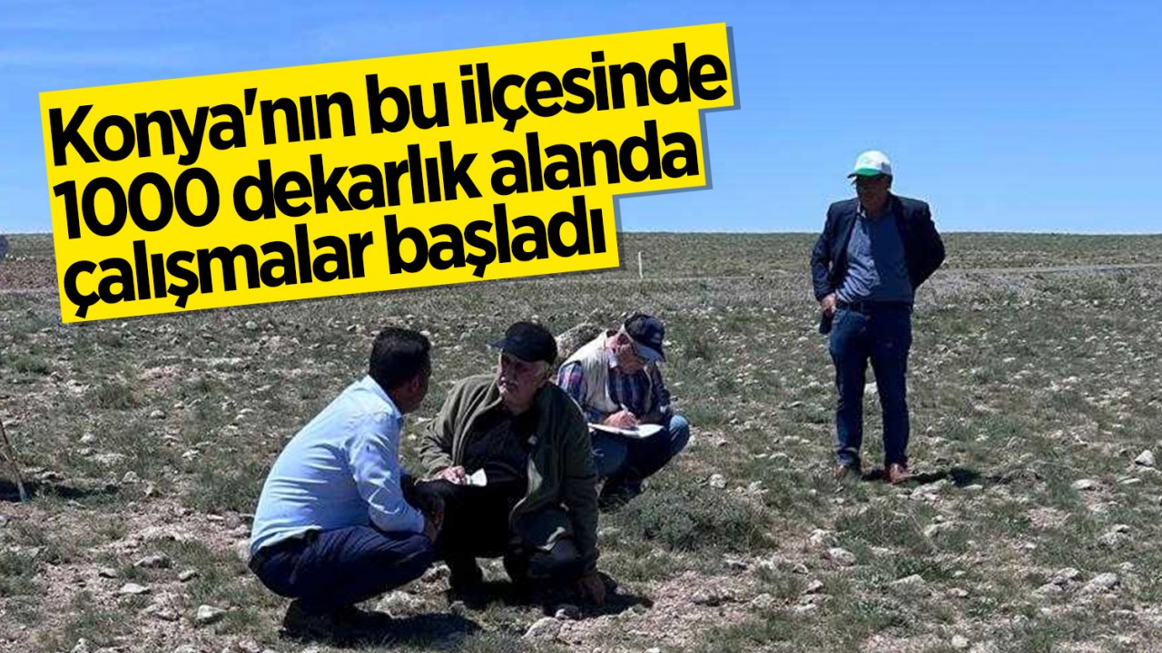 Konya'da 1000 Dekarlık Alanda Mera Islah Çalışmaları Başladı