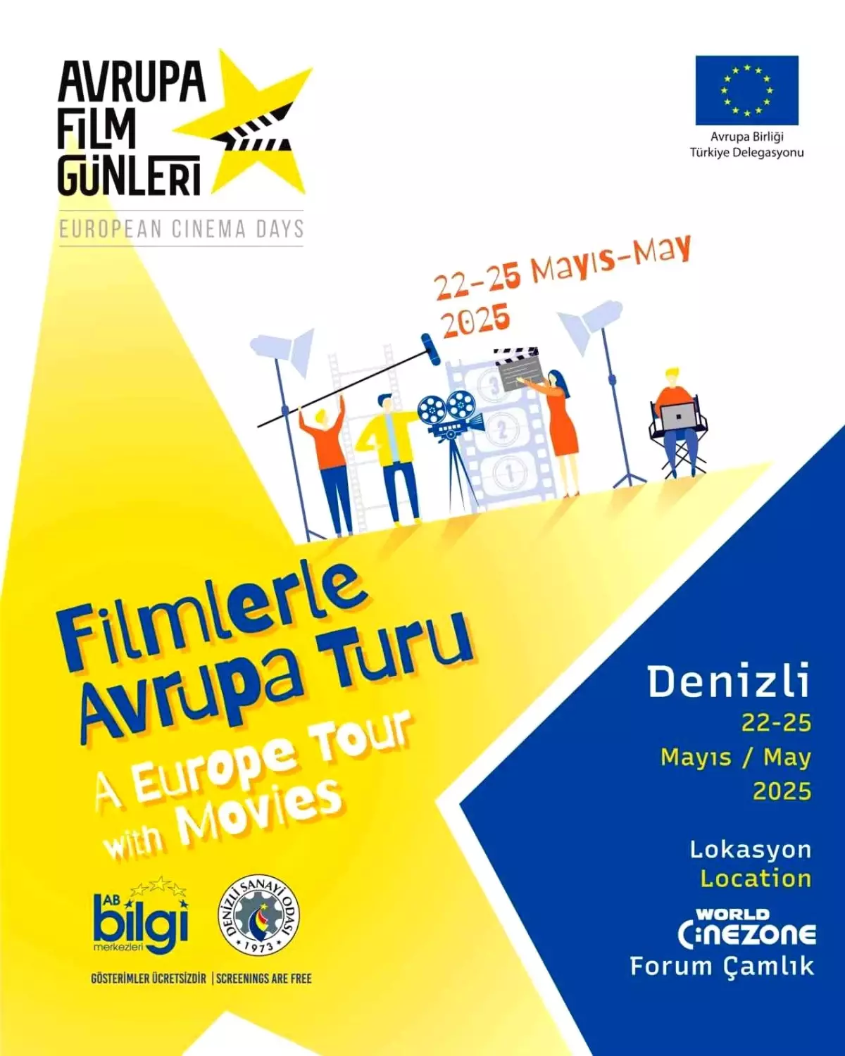 Denizli Avrupa Film Günleri Başlıyor: Ücretsiz Film Gösterimleri ile Avrupa Sineması Şöleni