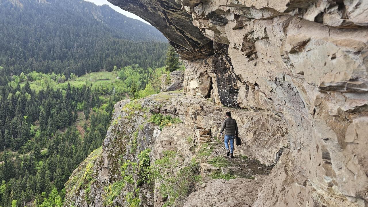 Artvin'de Orta Çağ Ticaret Yolu Drone ile Görüntülendi