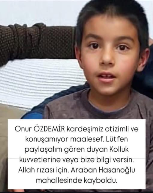 Gaziantep Araban'da Otizmli Çocuk Kayıp