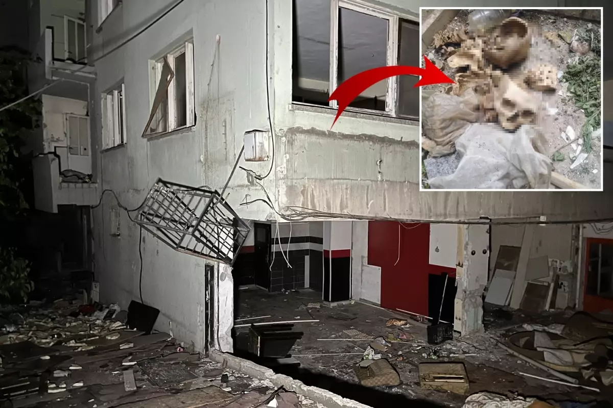 İzmir Bornova'da Metruk Binada İnsan Kemikleri Bulundu