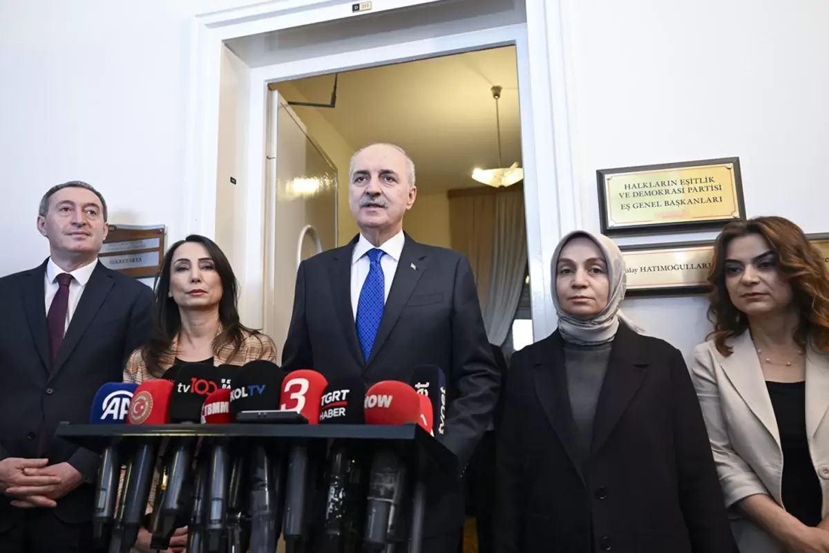 TBMM Başkanı Kurtulmuş DEM Parti'yi Ziyaret Etti: Terörle Mücadele ve Birlik Vurgusu