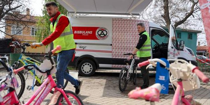 Konya'da Kırsal Bölgelerde Çocukların Bisikletleri Belediyeler Tarafından Tamir Ediliyor