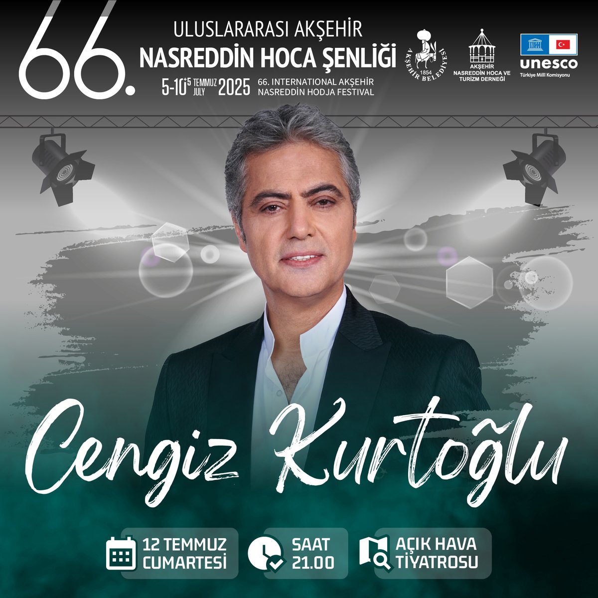 Cengiz Kurtoğlu Akşehir'de 66. Uluslararası Nasreddin Hoca Şenliği'nde Sahne Alacak